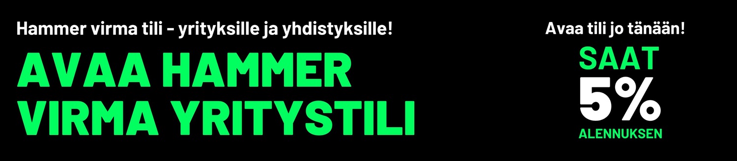 Yrittäjä avaa tili Hammerille