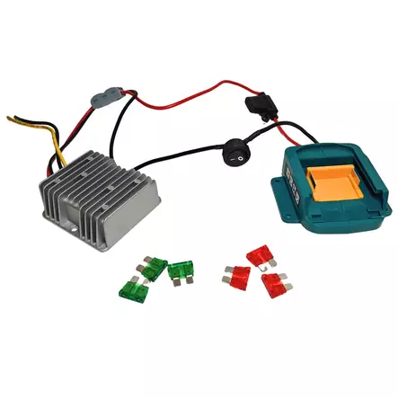Akkuadapteri Makita 18V - 12V, muuntajalla sekä kaapeleilla - Akkuadapterit - 0021810 - 1