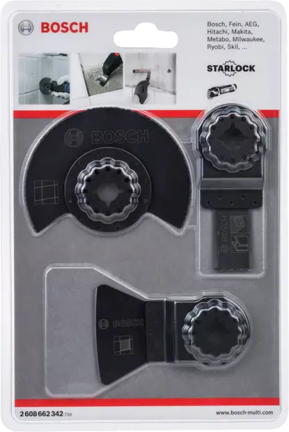 Bosch monitoimikoneen teräsarja 3-os Laatoitussarja - Monitoimikoneen terät - 0000690 - 1