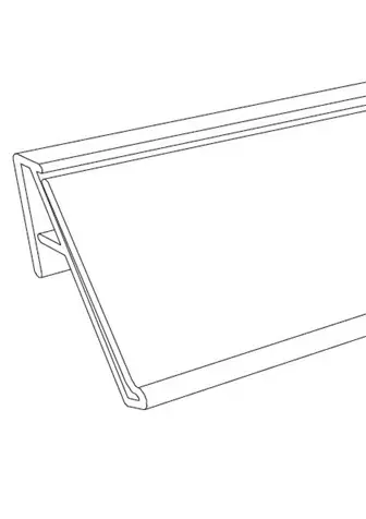 Hintalista / etikettilista kulmalla 39x885mm, musta teippikiinnitys 50kpl - Kirjoitusvälineet - 0021490 - 2