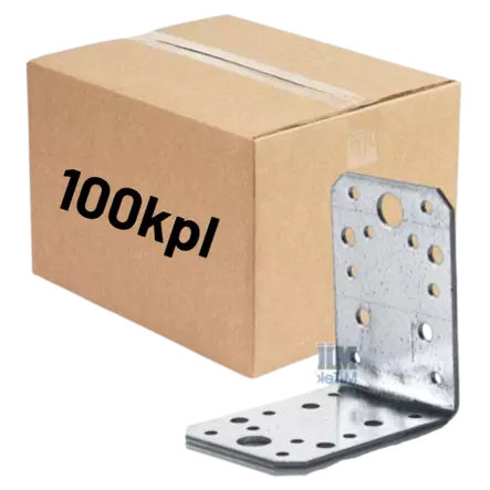 Kulmalevy 90x90x65x2,5mm 100kpl (LTK) - Kulmalevyt - 0022370 - 1