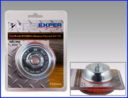 Nailon Kuppiharja 75mm M14 P120 - Koneteräsharjat - 0003720 - 1