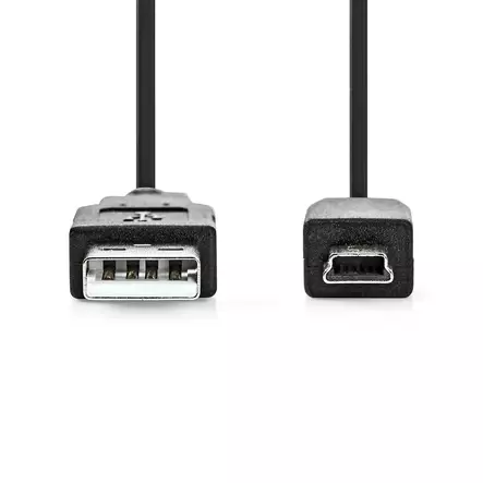 Nedis USB kaapeli 2.0 USB-A Uros-USBmini-B 5 pin Uros 2.00m - Tietokonetarvikkeet - 0007060 - 1