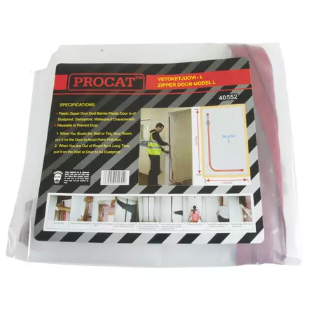 Procat vetoketjuovi 1,2 x 2.2m L-malli - Suojapaperit ja -muovit - 0003070 - 1