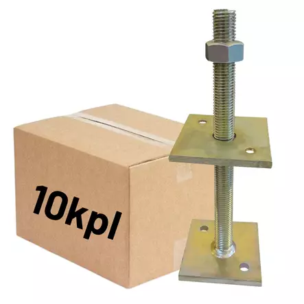 Säätöjalka ZN M20x150mm, 150x80x80x5mm, 10kpl (LTK) - Ruuvipaalut ja teräsjalat - 0022050 - 1