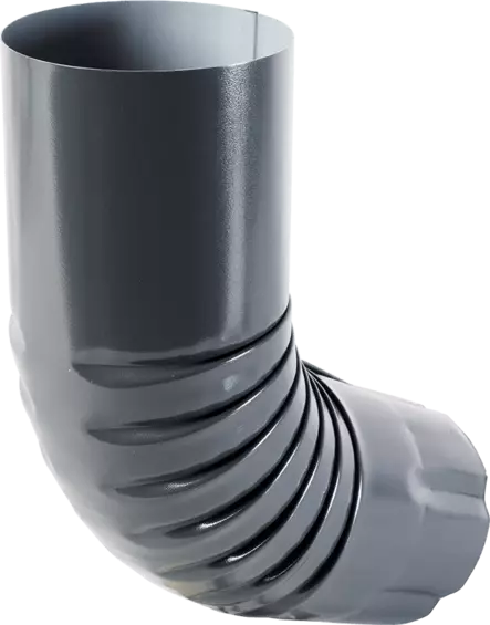 Syöksyputken ylämutka 100mm pyöreä RR33 musta - Rännit, räystäskourut - 0015980 - 1