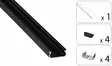 Alumiiniprofiili 16x7,2x2020mm musta - Led-nauhat - 0022480 - 1
