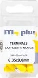 M+ laattaliitin 6,35x0,8mm naaras keltainen 10kpl - Johdot ja asennustarvikkeet - 0008270 - 1