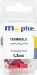 M+ rengasliitin punainen 4,3 mm, 10kpl - Johdot ja asennustarvikkeet - 0008280 - 1