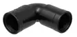 Muhvikulma 32mm 90ast jyrkkä musta - 32mm viemäriosat - 0018200 - 4