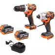 Robota akkukonesarja + 2x4Ah akku ja laturi - Työkaluakut ja -laturit - 0013990 - 1