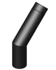 Savuputki 120mm kulma 45° Pitkä - Savuputket ja hormit - 0018580 - 1