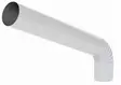 Syöksyputken välimutka 100mm pyöreä RR20 valkoinen - Rännit, räystäskourut - 0017040 - 1