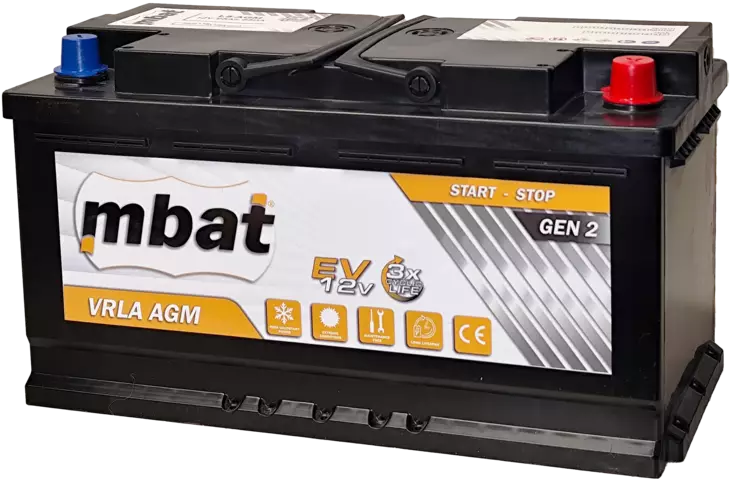 AGM Start-Stop 95Ah/850A 353x175x190/B3/-+ - Käynnistysakut - 0021250 - 1