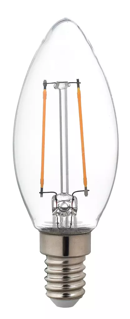 Airam Led-kynttilälamppu kirkas filamentti E14 250lm, 2700K - Led-polttimot - 0003780 - 1