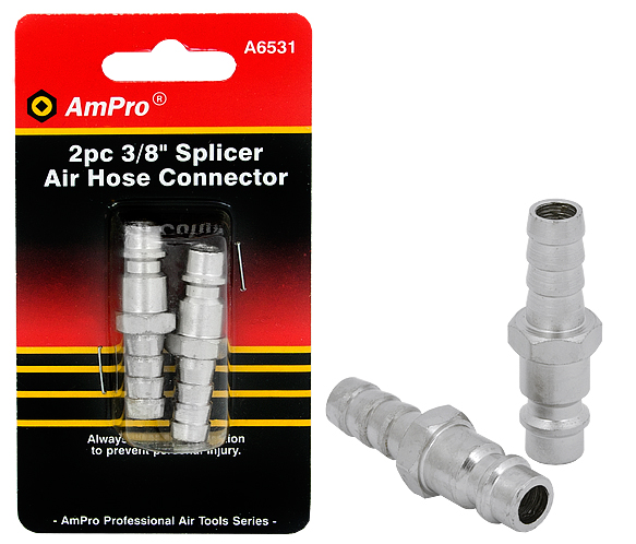 Ampro PI liitin 3/8" karalla 2kpl - Paineilmaliittimet - 0006260 - 1