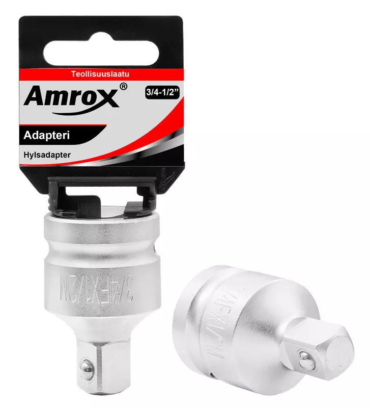 Amrox adapteri 1/2"-3/8" 34mm - Jatkovarret ja niveljatkot - 0005600 - 1