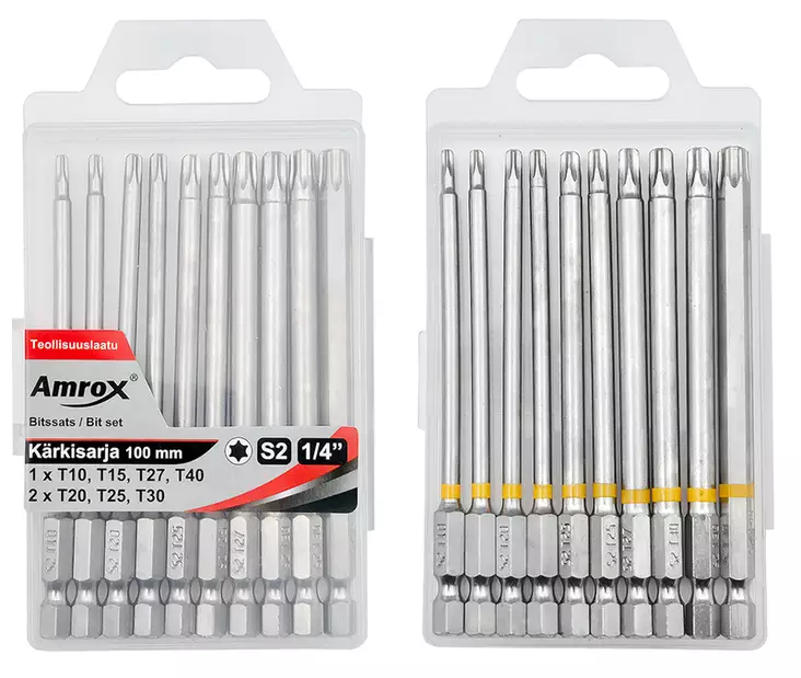 Amrox Kärkisarja Torx 10-os. 100mm - Ruuvauskärjet - 0021710 - 1