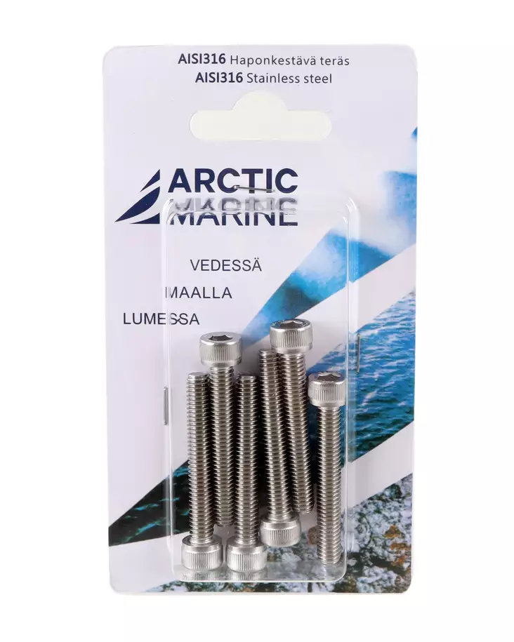 Arctic Marine Kuusiokoloruuvi M6x40mm, 6kpl - RST pultit ja mutterit - 0004410 - 1