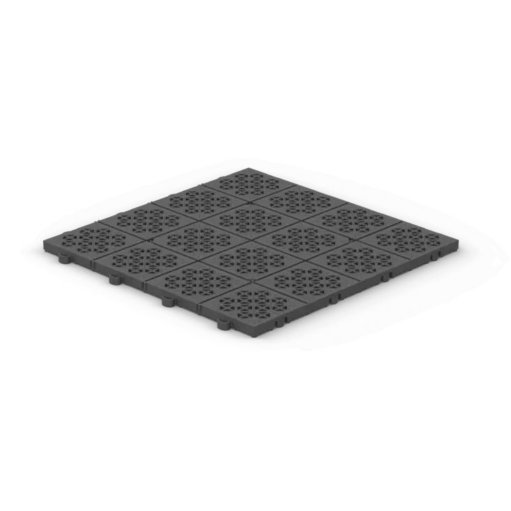 Atena Lattialaatta musta 1m² - Autotallikalusteet - 0021890 - 1