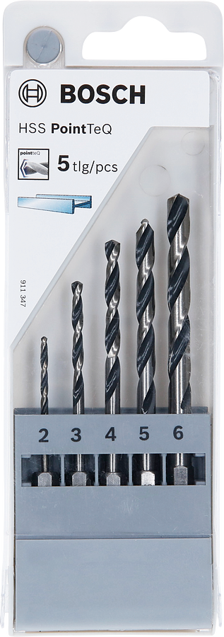 Bosch metalliporanteräsarja HEX HSS 2-6mm 5kpl 1/4" varsi - Poranteräsarjat - 0000640 - 1