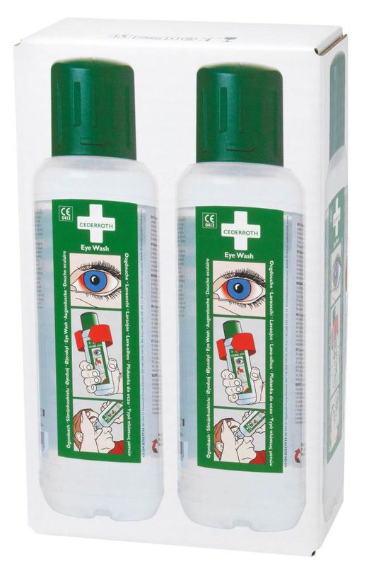 Cederroth silmänhuuhtelupullo 2x500ml - Ensiaputarvikkeet - 0014310 - 1