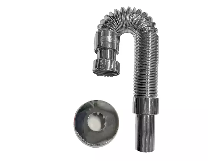 E-P Haitariputki muovinen, kromattu 32mm-11/4" SK, 285-680mm - 32mm viemäriosat - 0017720 - 1