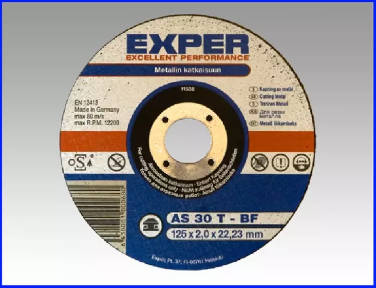 Exper Katkaisulaikka metallille 230x2,0mm AS30T - Katkaisulaikat - 0003520 - 1