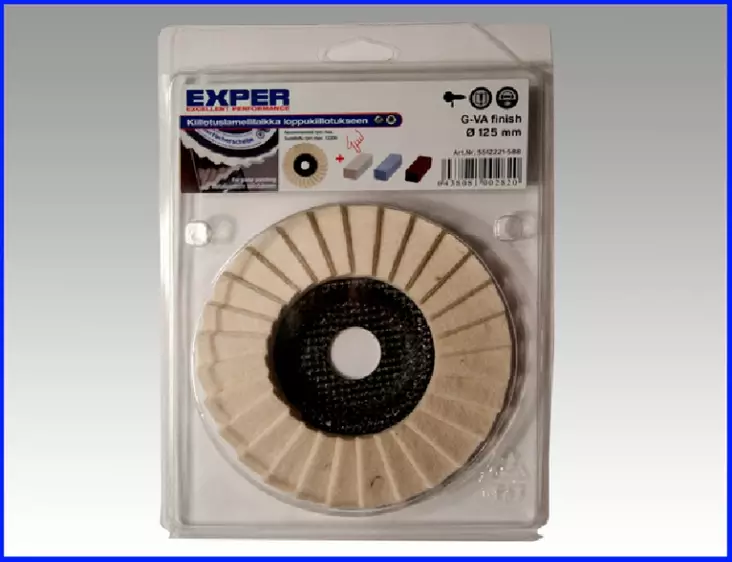 Exper Lamellihuopalaikka 125x22,2mm - Liuskahiomalaikat, lamellilaikat - 0003560 - 1