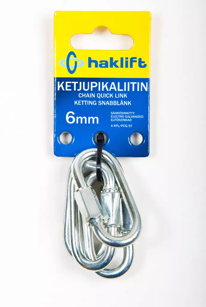 Haklift kettingin pikaliitin 6mm 4kpl - Kettingit ja ketjutarvikkeet - 0003290 - 1