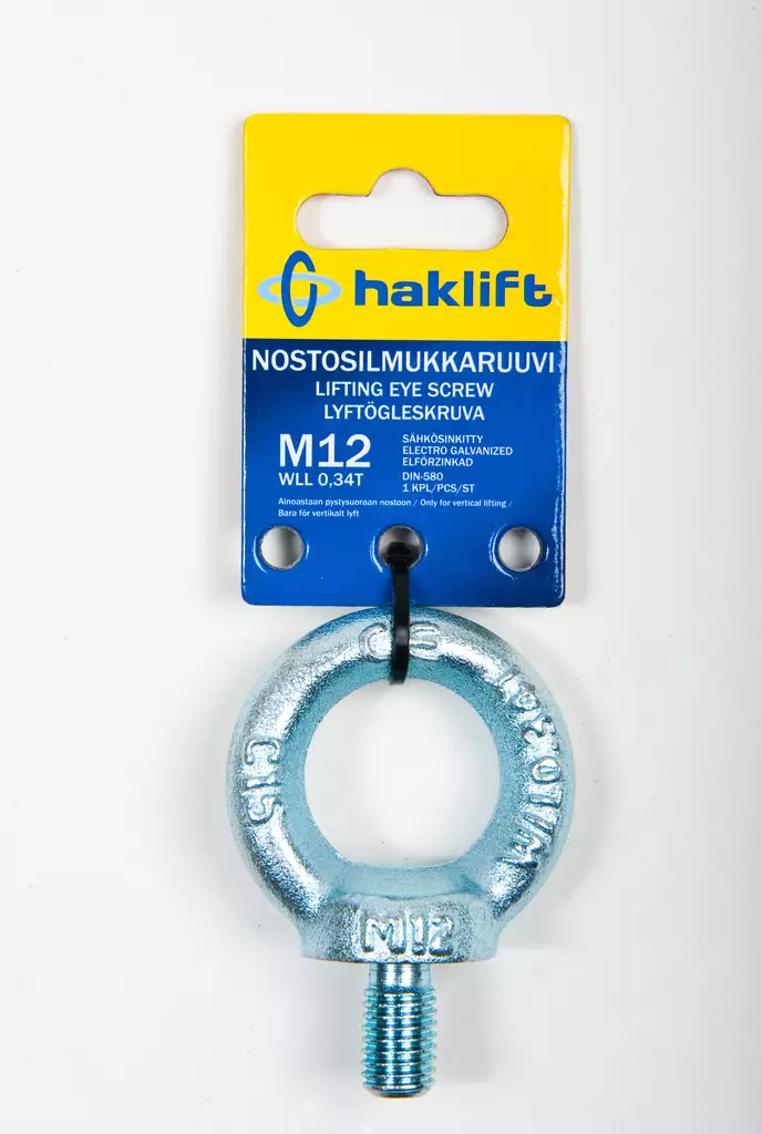 Haklift nostosilmukka ruuvilla 12mm 1kpl - Sidontaketjut ja vanttikiristimet - 0003410 - 1