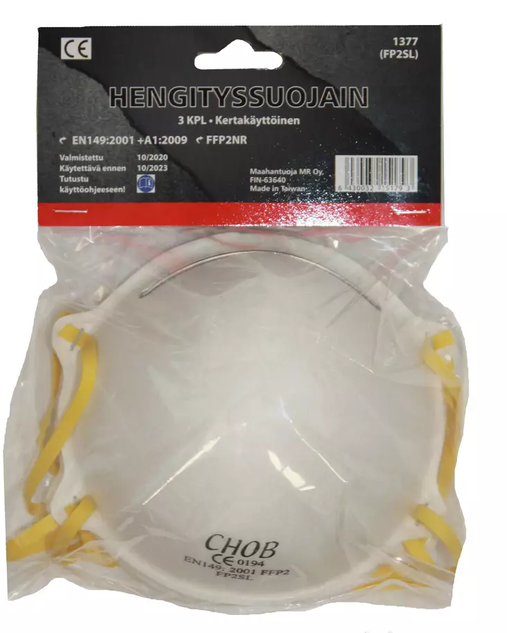 Hengityssuojain 3-os. tavallinen - Hengityssuojaimet - 0012980 - 1