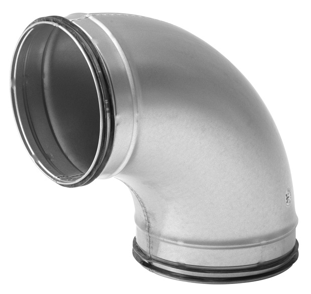 Ilmanvaihtokanavan käyrä 90° 160mm - 160mm IV-osat - 0007910 - 1