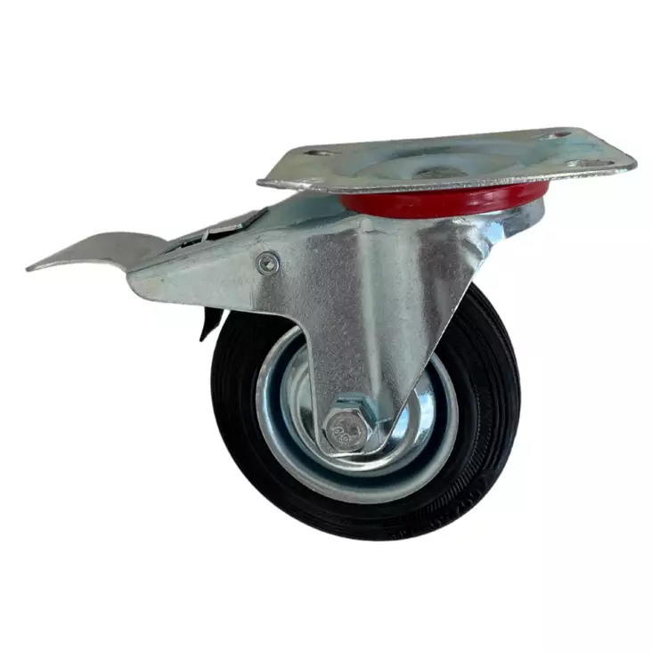 Kalustepyörä kääntyvä 100mm jarrulla - Kalustepyörät - 0018380 - 1