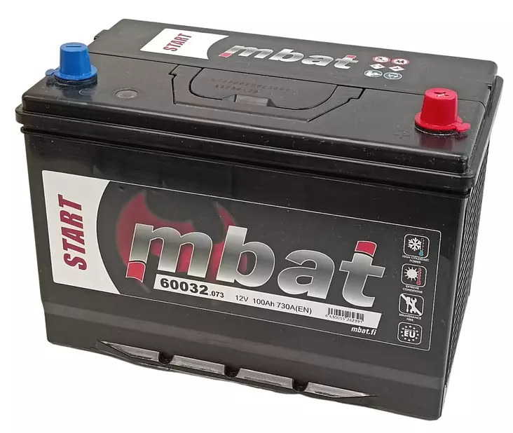 Käynnistysakku/100Ah/730A 306x176x225/B1/-+ - Käynnistysakut - 0014210 - 1