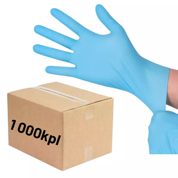 Kertakäyttökäsine L Nitriili puuteriton 1000kpl (LTK) - Kertakäyttökäsineet - 0018420 - 1