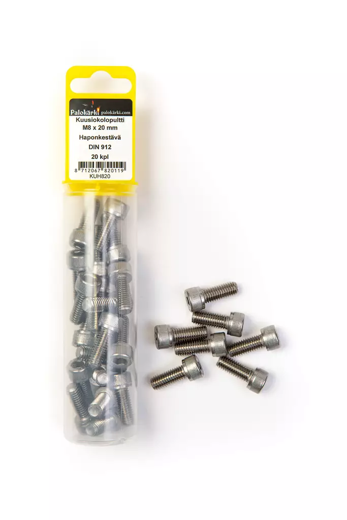 Kuusiokolopultti M8X20mm/20kpl haponk. - RST pultit ja mutterit - 0001630 - 2