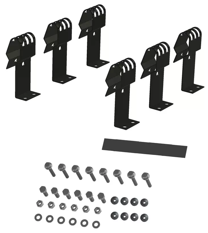 Lapetikkaan asennussarja Peltikatolle (6kpl/pkt) RR33 Musta - Seinätikkaat ja palotikkaat - 0020660 - 1