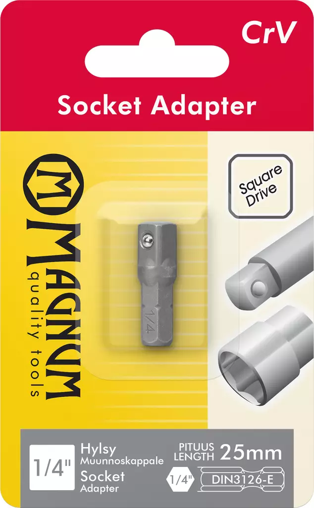 Magnum Muunnoskappale Bits-1/4" 25mm - Porakonehylsyt ja hylsypitimet - 0001000 - 1
