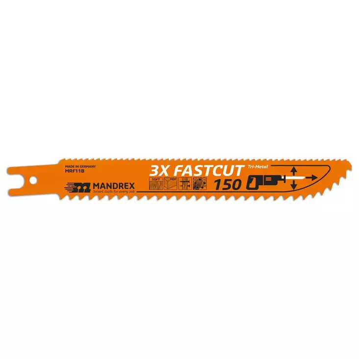 Mandrex Puukkosahanterä 3X Fastcut CO8 200mm, 2kpl/pkt - Puukkosahanterät - 0015470 - 1