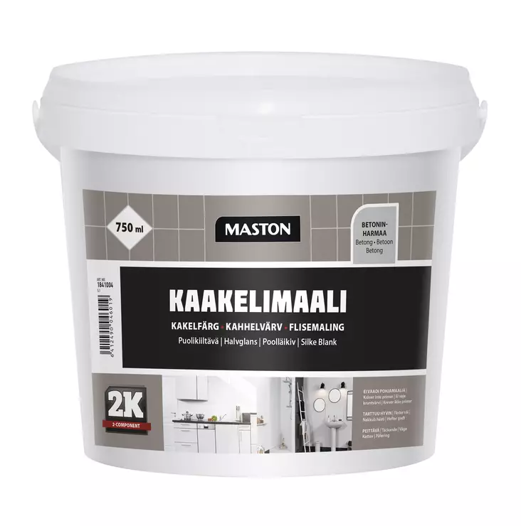 Maston maali 2K Kaakeli Betoninharmaa 750ml - Erikoismaalit - 0000200 - 1