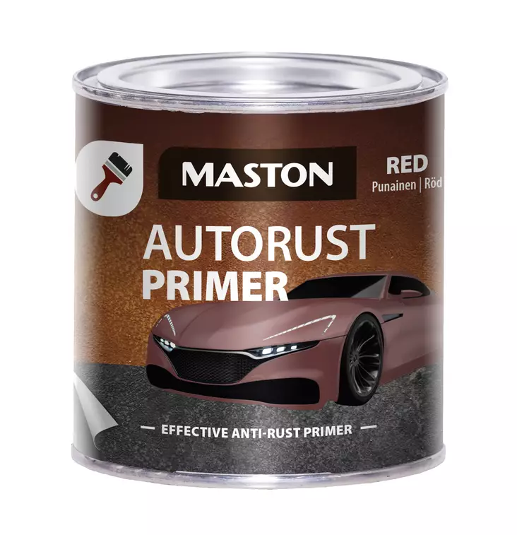 Maston maali AutoRust punainen 250ml - Metalli- ja ruosteenestomaalit - 0000210 - 1