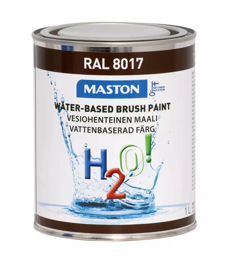 Maston maali H2O! RAL8017 Suklaanruskea 1l - Sisämaalit - 0000240 - 1