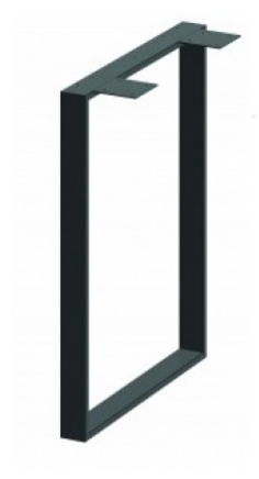 Metallinen pöydänjalka neliö 720x550mm musta 1kpl - Kalustejalat - 0014850 - 1
