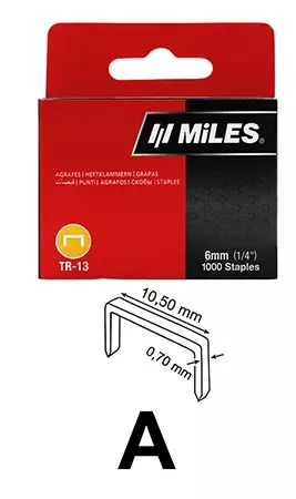 Miles Sinkilä 6mm (13) 1000kpl - Niitit nitojaan - 0021330 - 1