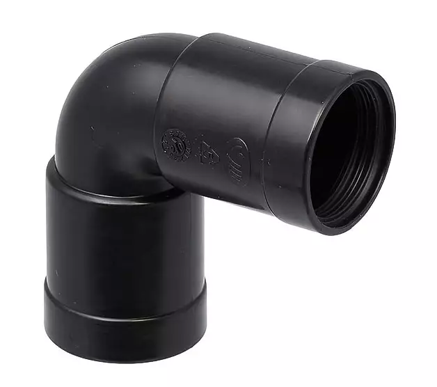 Muhvikulma 32mm 90ast jyrkkä musta - 32mm viemäriosat - 0018200 - 2