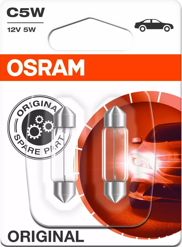 Osram Original 12V C5W pienoispolttimo 5W (pari) - Autopolttimot - 0008180 - 1