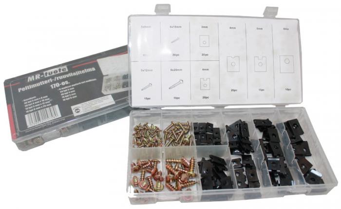Peltimutteri-/ruuvilajitelma 170-os. - Tarvikelajitelmat - 0006520 - 1