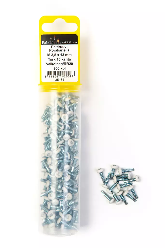 Peltiruuvi 3,5x13mm T15 valkoinen RR20 200kpl - Poraruuvit - 0001670 - 2