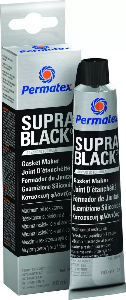 Permatex Supra Black tiivistesilikoni 80ml - Liimamassat ja tiivistysmassat - 0011490 - 1